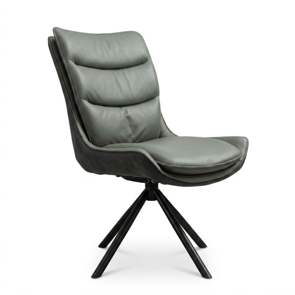 Braga Leather Swivel Dining Chair